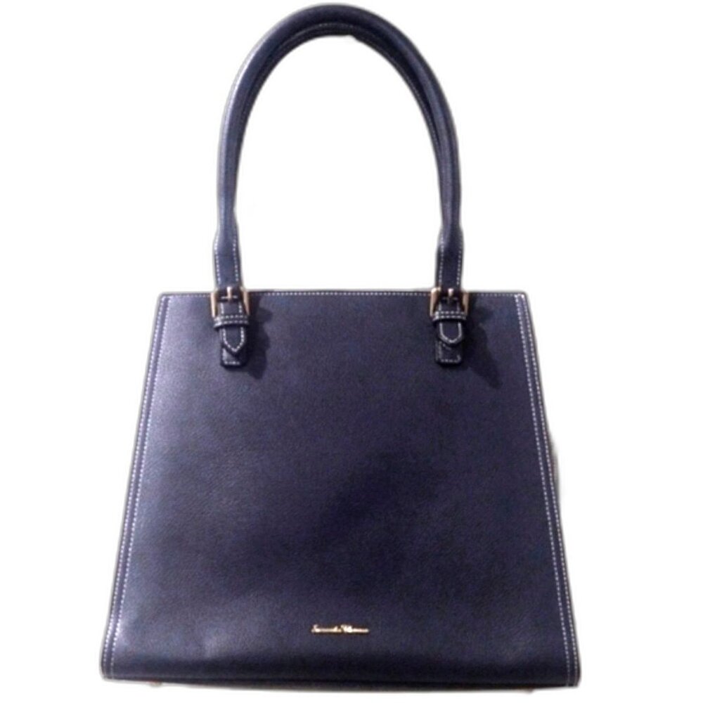 Samantha Thavasa Blue Leather 2-Way Shoulder Bag – Stylish Spacious Handbag